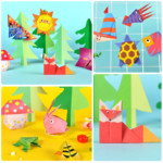 Kit di Carta Colorata per Origami