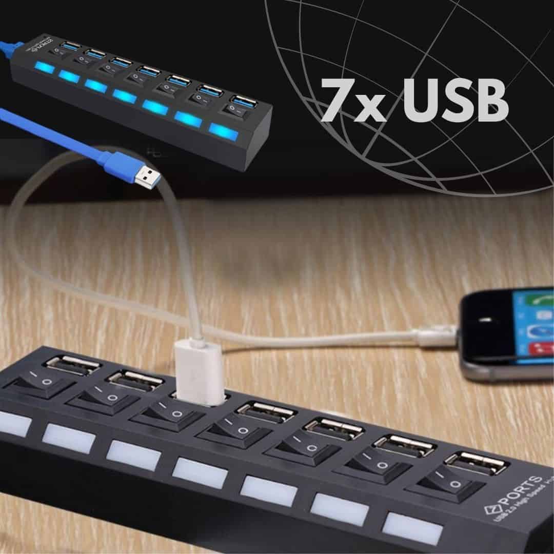 Hub USB ad alta velocità a 7 porte