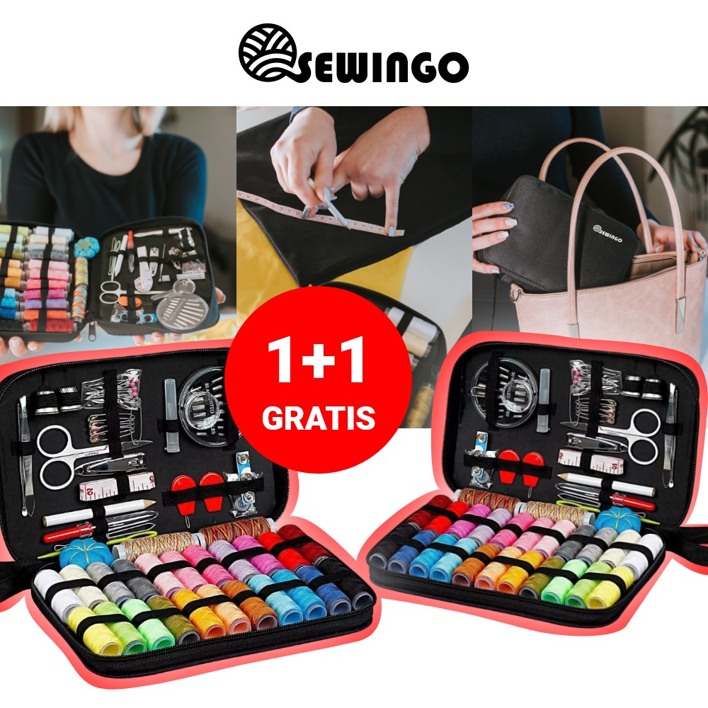 SEWINGO® ESCLUSIVO: borsa da cucito con 98 accessori 1+1 GRATIS