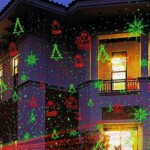 Proiettore laser con luci natalizie