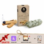 Set Salvia Bianca PureSpirit & Palo Santo + App Yoga gratuita + MP3 per meditazione