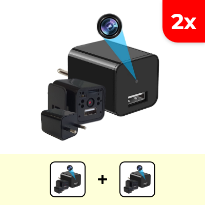 2x Caricatore USB con videocamera segreta - YOUSPY®