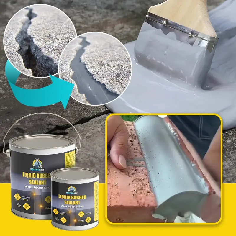 RHINOFIX GroutFlex – Sigillante impermeabilizzante in gomma liquida per la riparazione delle crepe (formati diversi)