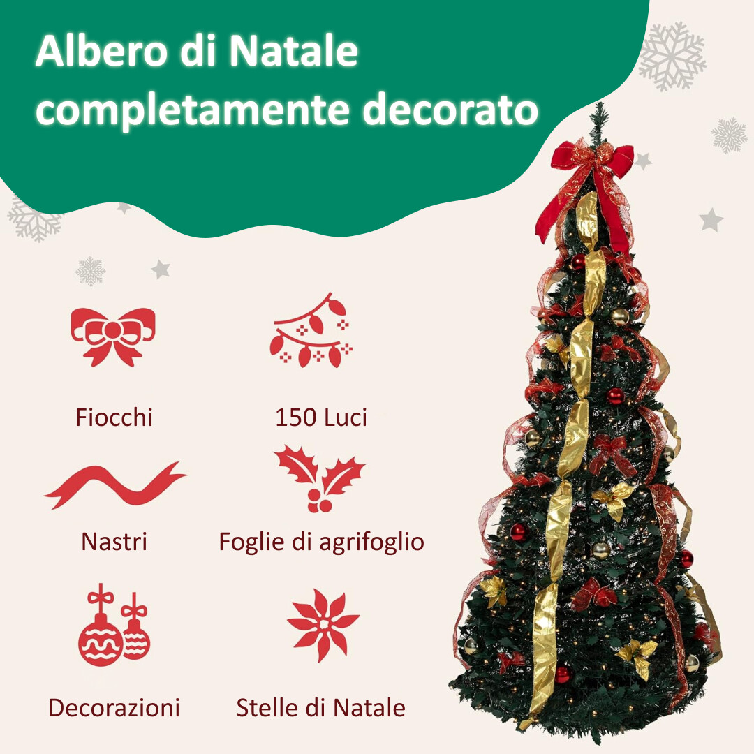 Albero di Natale InstaTree™ Pop-up (180cm x 65cm) - immagine 2