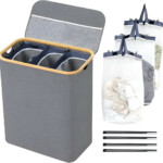 LaundryEase™ - Cesto portabiancheria con tre scomparti