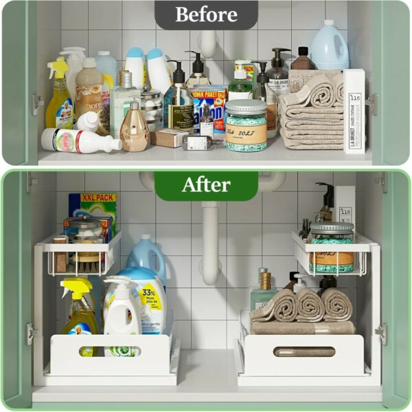 OrganizeEase™ - Soluzione di Stoccaggio Sotto-Lavello - immagine 4