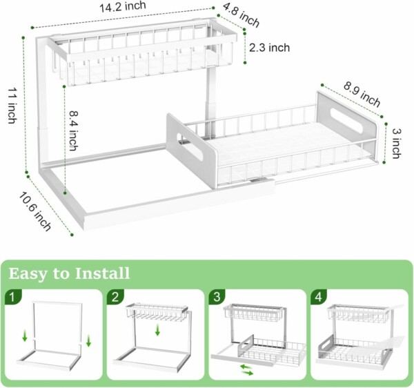 OrganizeEase™ - Soluzione di Stoccaggio Sotto-Lavello - immagine 6