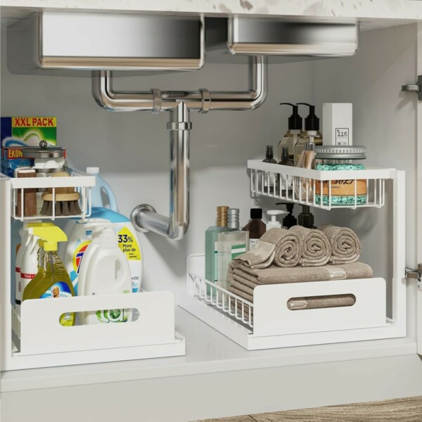OrganizeEase™ - Soluzione di Stoccaggio Sotto-Lavello