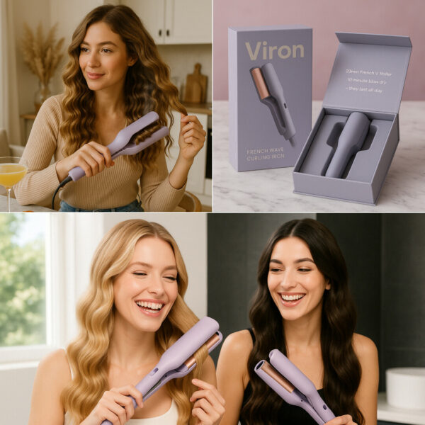 VIRON™ FERRO ARRICCIACAPELLI A ONDA FRANCESE + REGALO - immagine 2