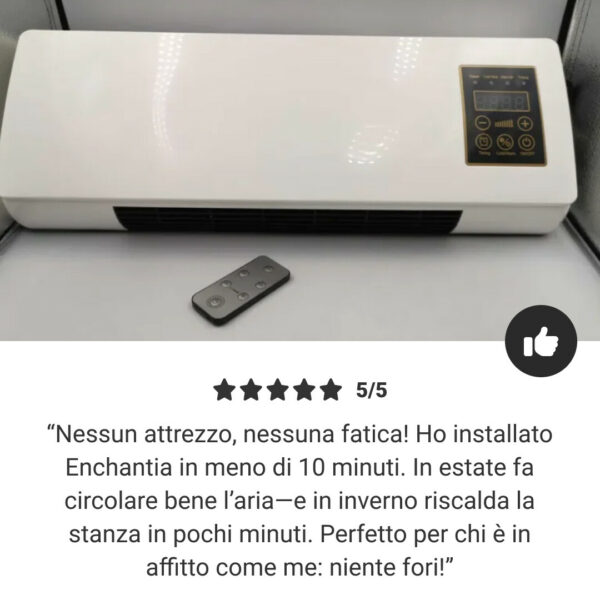 Enchantia – Ventilatore con Funzione Riscaldamento e Ventilazione, Montaggio Senza Attrezzi - immagine 7