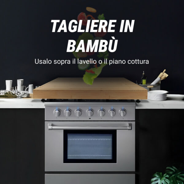 BambooCraft™ -  Tagliere in Bambù Extra Large con Gambe Rimovibili - immagine 2