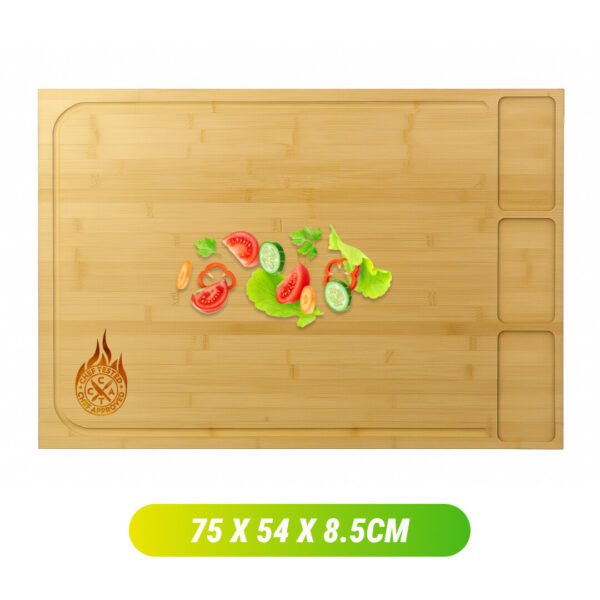 BambooCraft™ -  Tagliere in Bambù Extra Large con Gambe Rimovibili - immagine 6