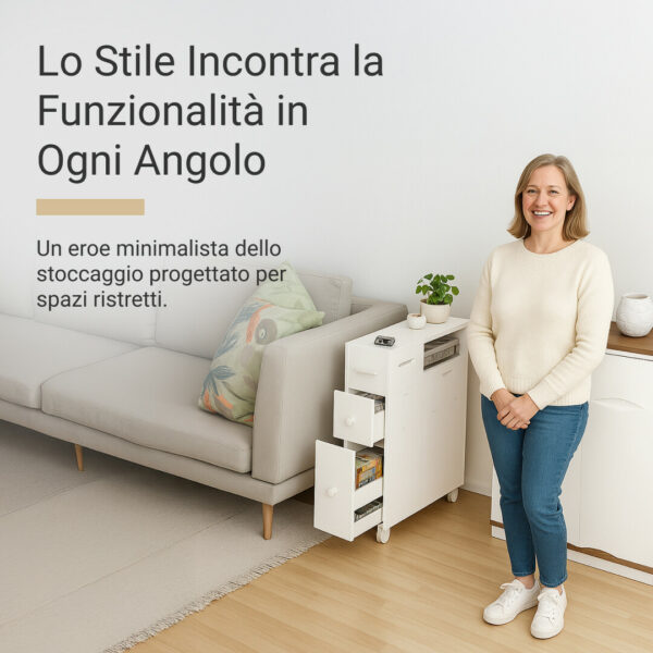CornerEase™ - Armadietto ad Angolo Sottile per Bagno - immagine 2