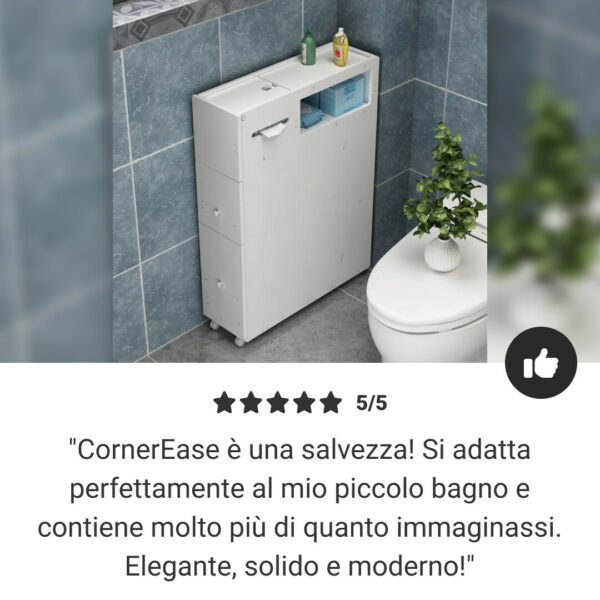 CornerEase™ - Armadietto ad Angolo Sottile per Bagno - immagine 7