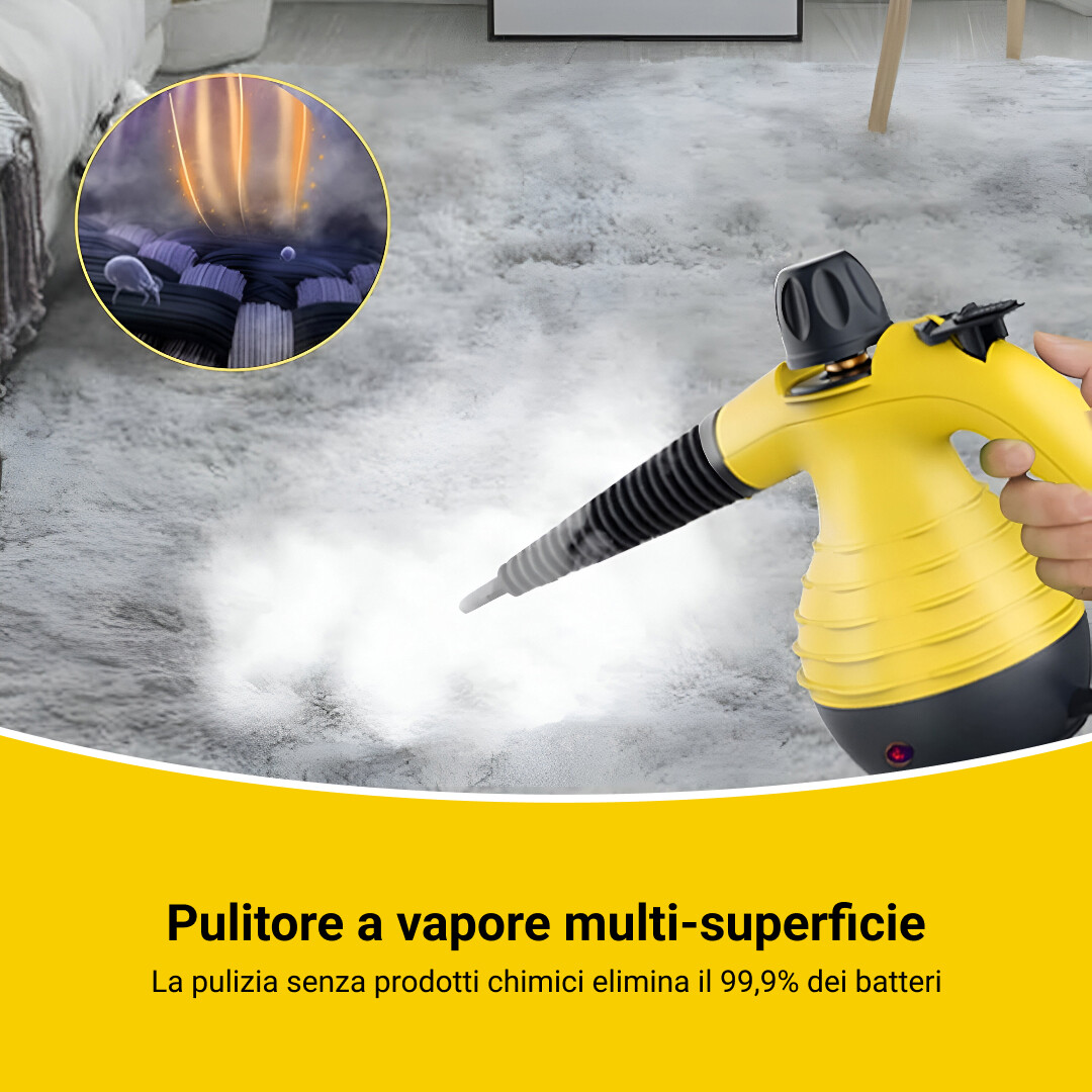 STEAMY® Vaporetto ad aria pressurizzata – Tutto in uno con 9 accessori esclusivi - immagine 2
