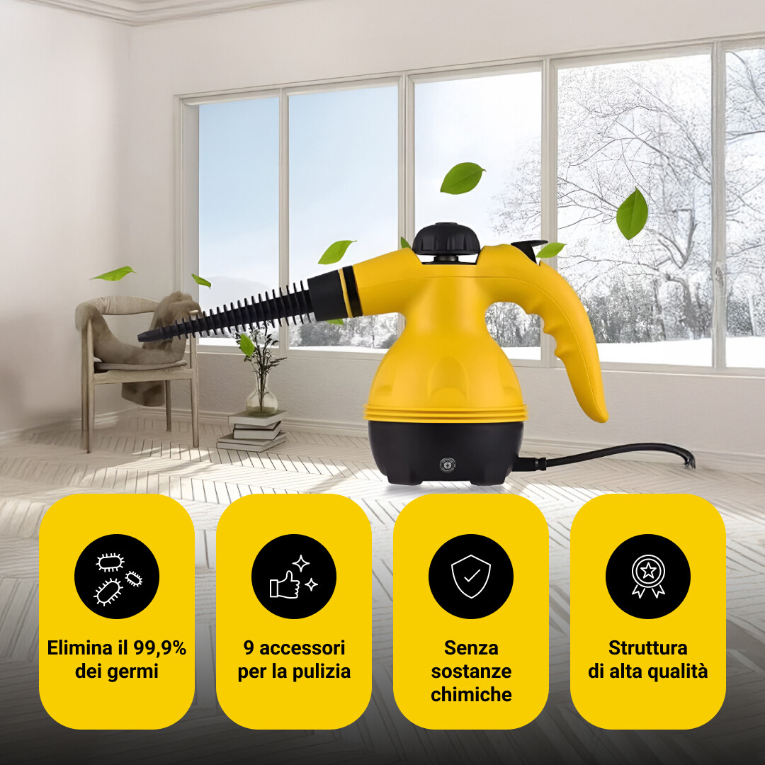STEAMY® Vaporetto ad aria pressurizzata – Tutto in uno con 9 accessori esclusivi - immagine 5