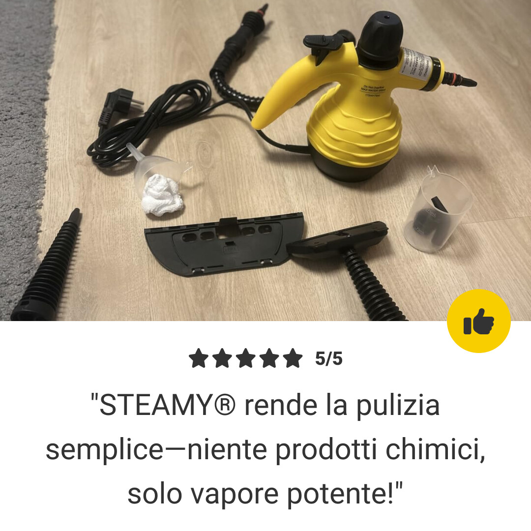 STEAMY® Vaporetto ad aria pressurizzata – Tutto in uno con 9 accessori esclusivi - immagine 7