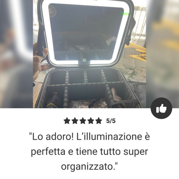 GlowBag™ - Pochette da trucco portatile con specchio illuminato - immagine 7