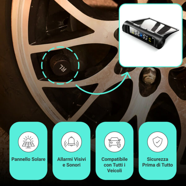 Riboton™ -  Sistema di Monitoraggio della Pressione degli Pneumatici Solare - immagine 4
