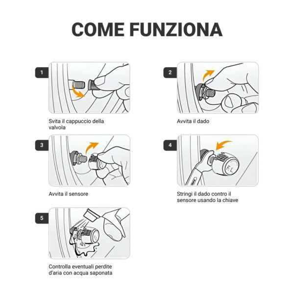 Riboton™ -  Sistema di Monitoraggio della Pressione degli Pneumatici Solare - immagine 5