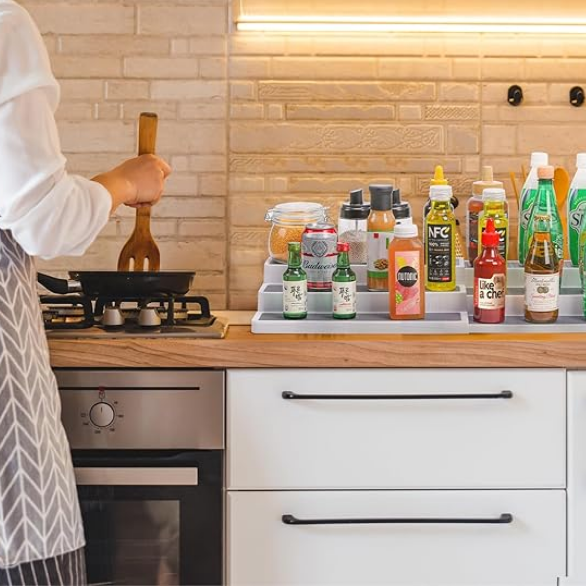 Sortiva™ - Ripiano Estensibile a 3 Livelli per Organizzazione Multiuso - 2 pezzi - immagine 3