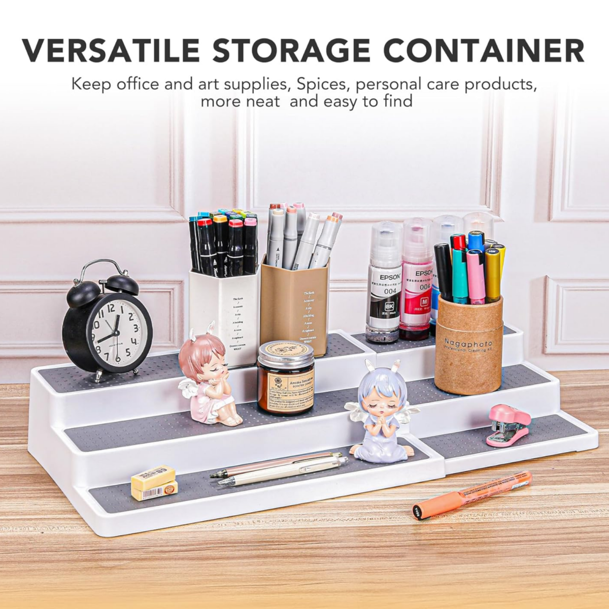 Sortiva™ - Ripiano Estensibile a 3 Livelli per Organizzazione Multiuso - 2 pezzi - immagine 5