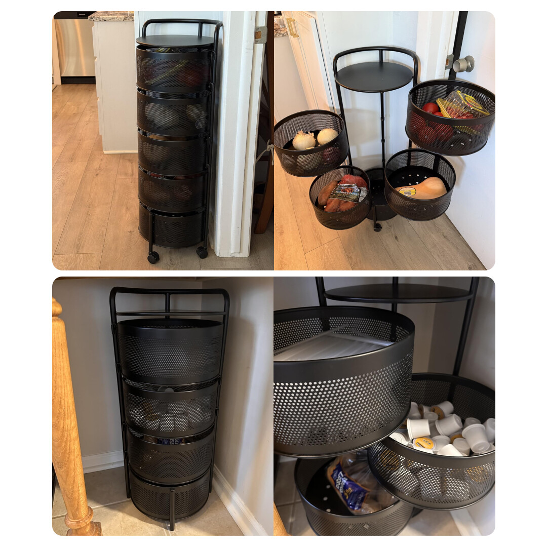 SpinRack™ - Organizer rotante in metallo a 3 livelli - immagine 6