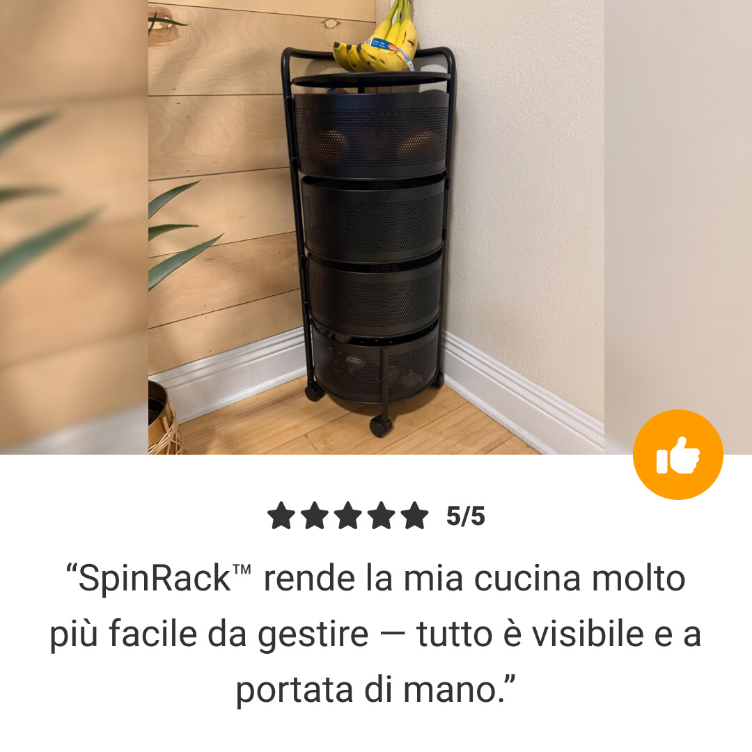 SpinRack™ - Organizer rotante in metallo a 3 livelli - immagine 8