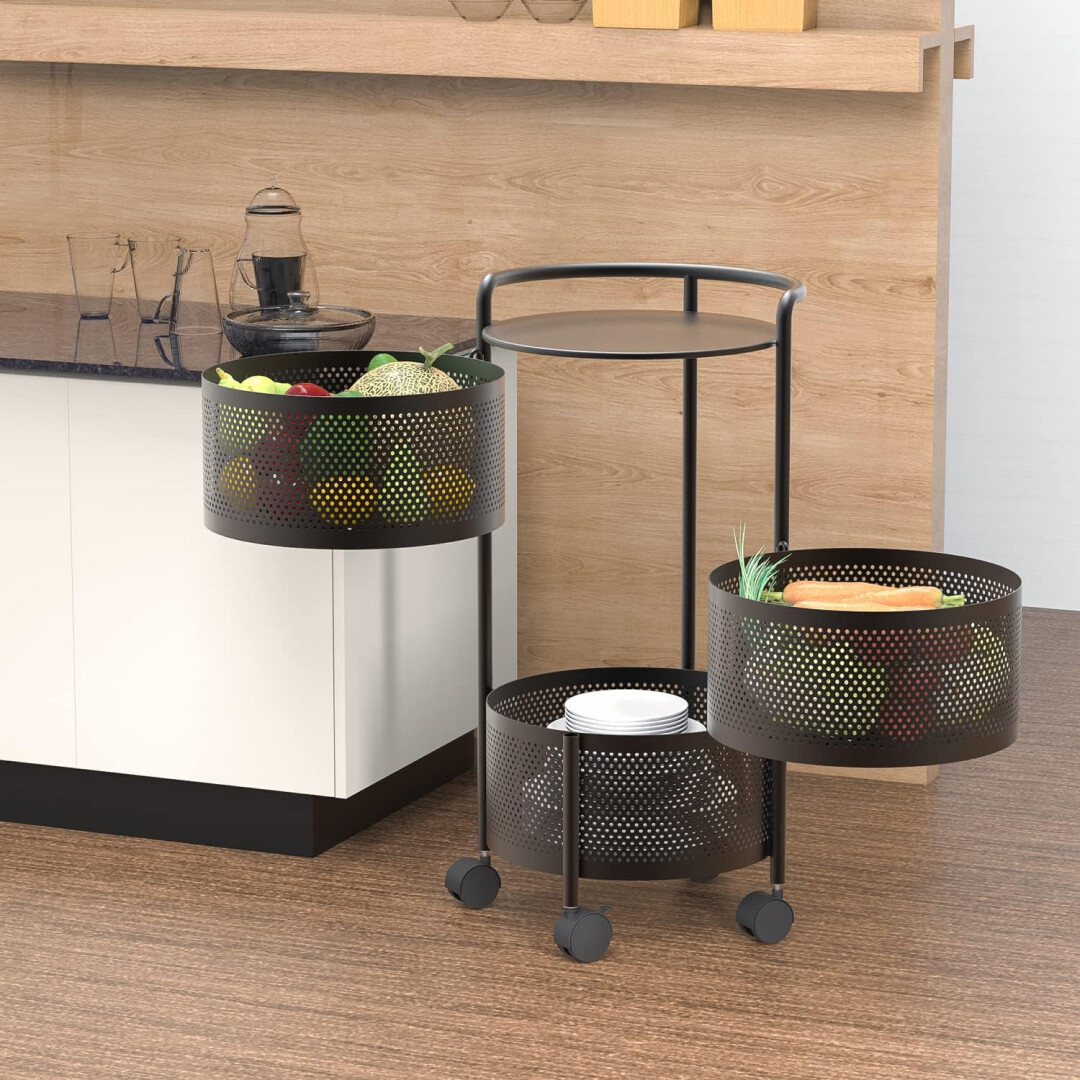 SpinRack™ - Organizer rotante in metallo a 3 livelli - immagine 3