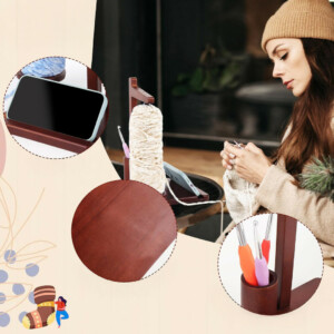 Alternative view of Domaro™ - Porta gomitolo in legno con supporto multifunzionale + GRATIS anello all'uncinetto