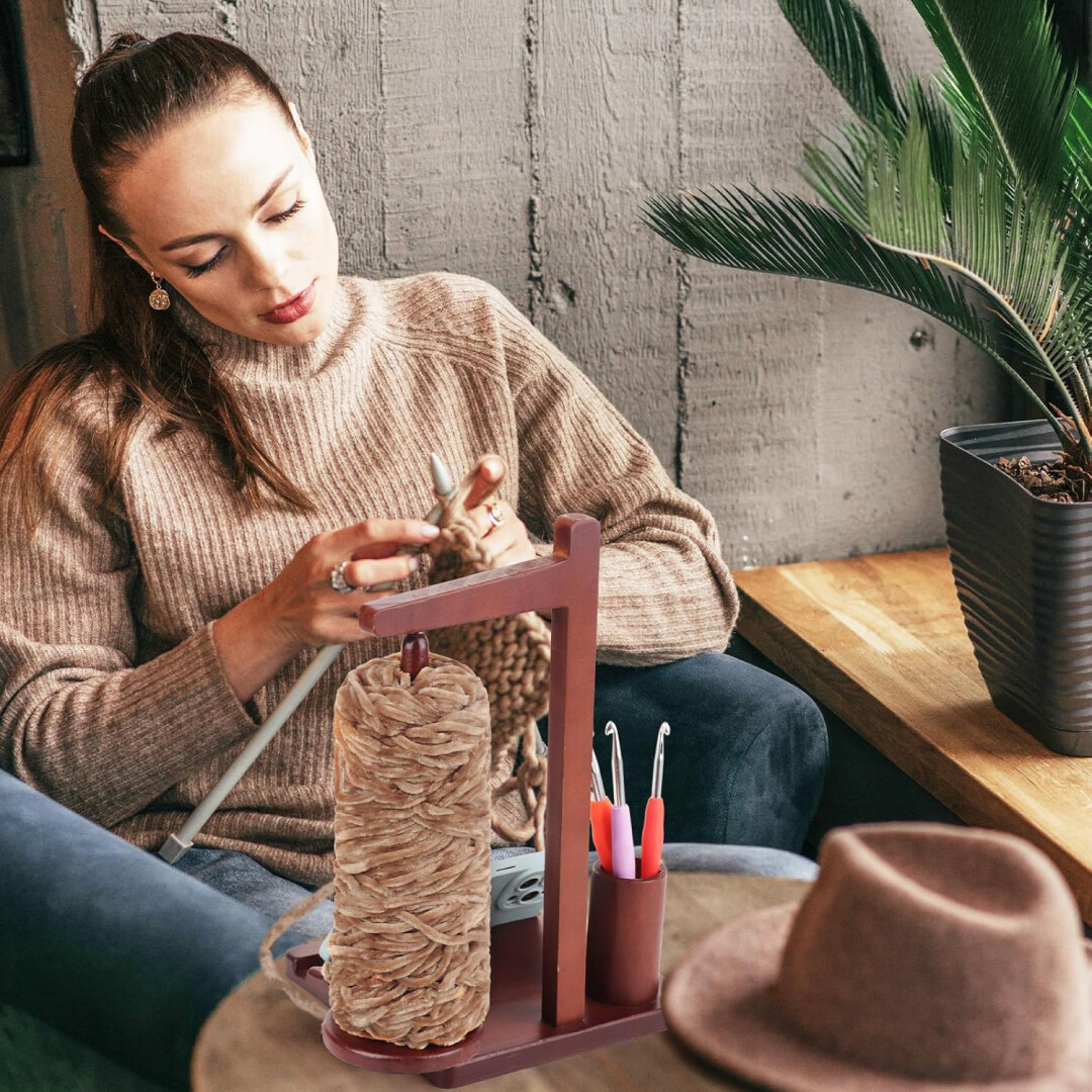 Domaro™ - Porta gomitolo in legno con supporto multifunzionale + GRATIS anello all'uncinetto - immagine 4