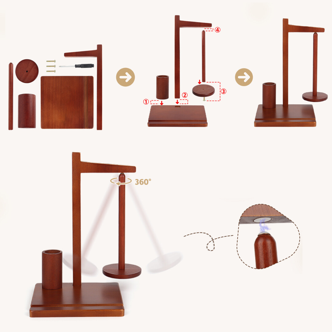 Domaro™ - Porta gomitolo in legno con supporto multifunzionale + GRATIS anello all'uncinetto - immagine 3