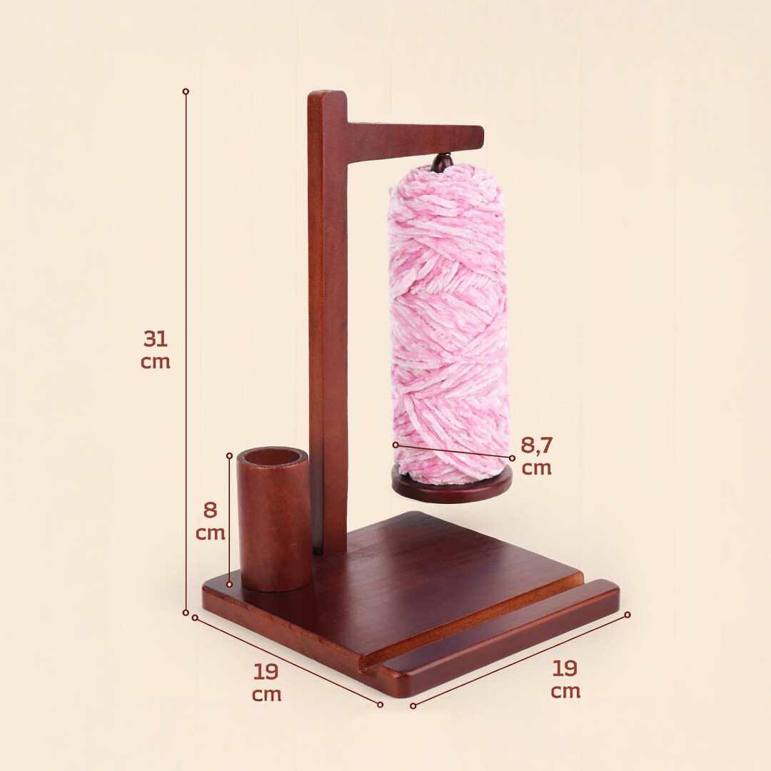 Domaro™ - Porta gomitolo in legno con supporto multifunzionale + GRATIS anello all'uncinetto - immagine 5