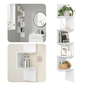Conera™ – Mensola Angolare da Parete a 5 Ripiani Galleggiante