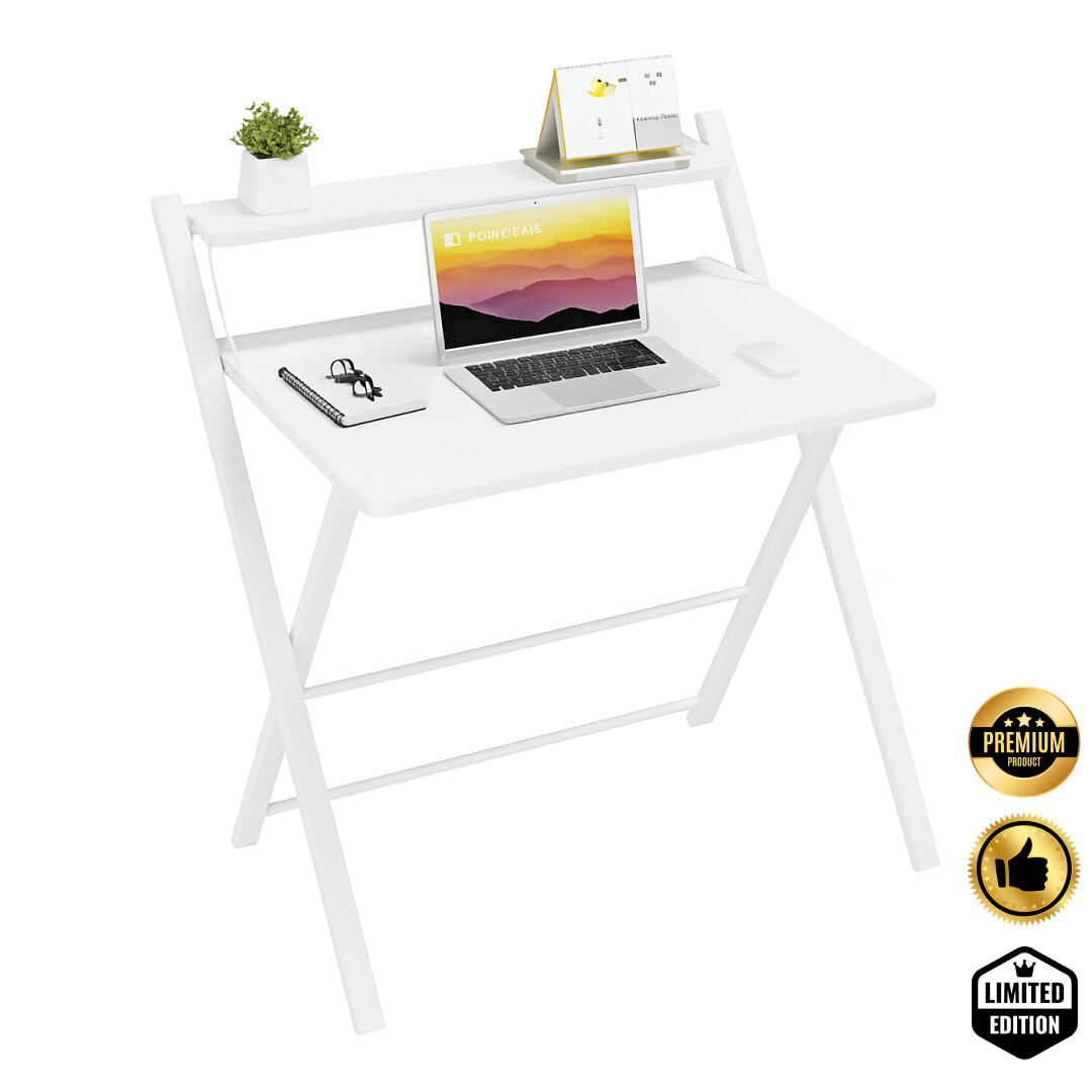 FoldioLift – Scrivania Pieghevole Compatta con Ripiano